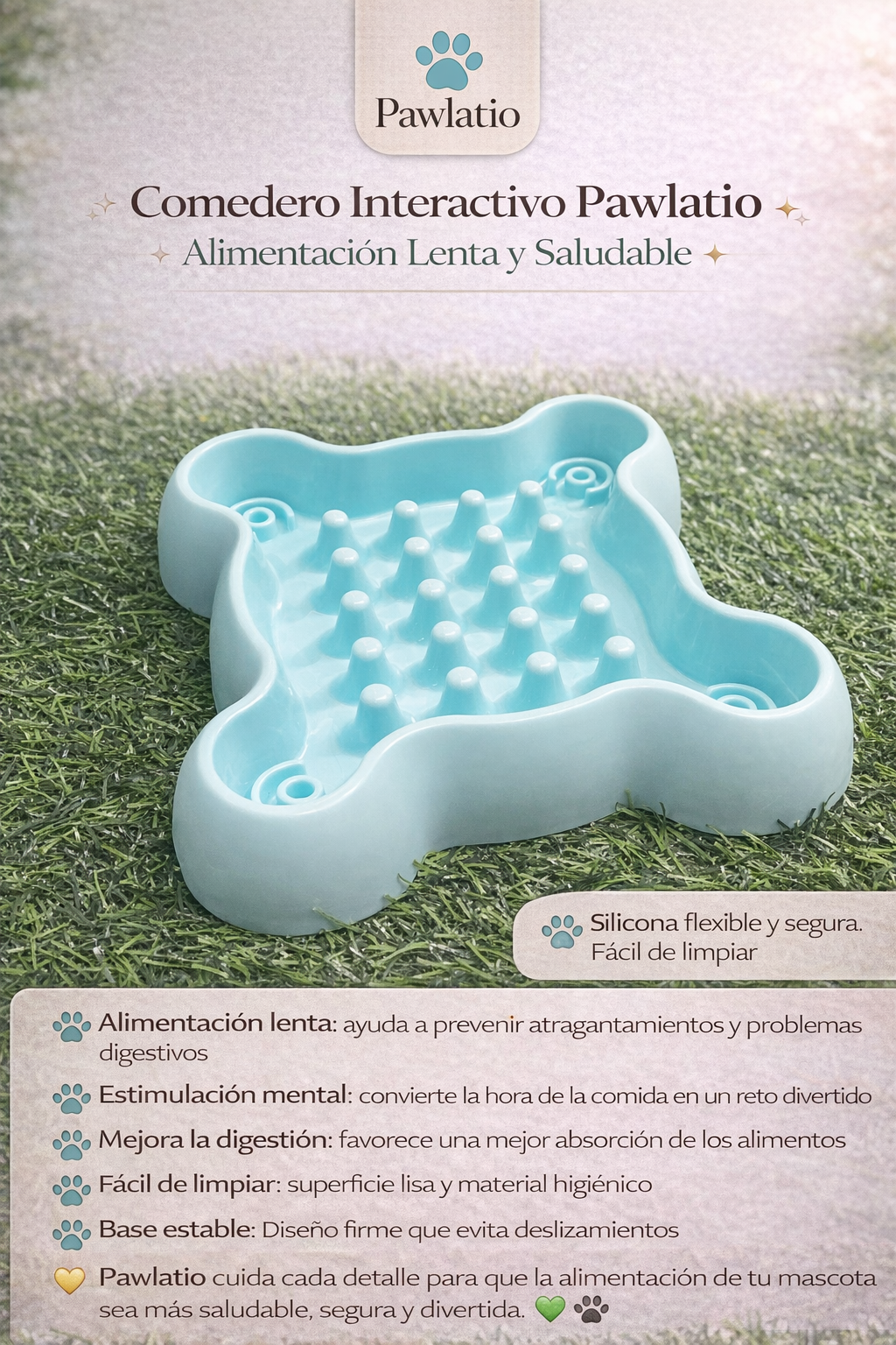 Comedero Interactivo Pawlatio – Alimentación Lenta Y Saludable
