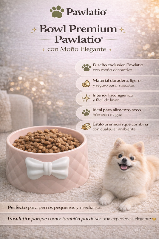 Bowl Premium Pawlatio Con Moño Elegante