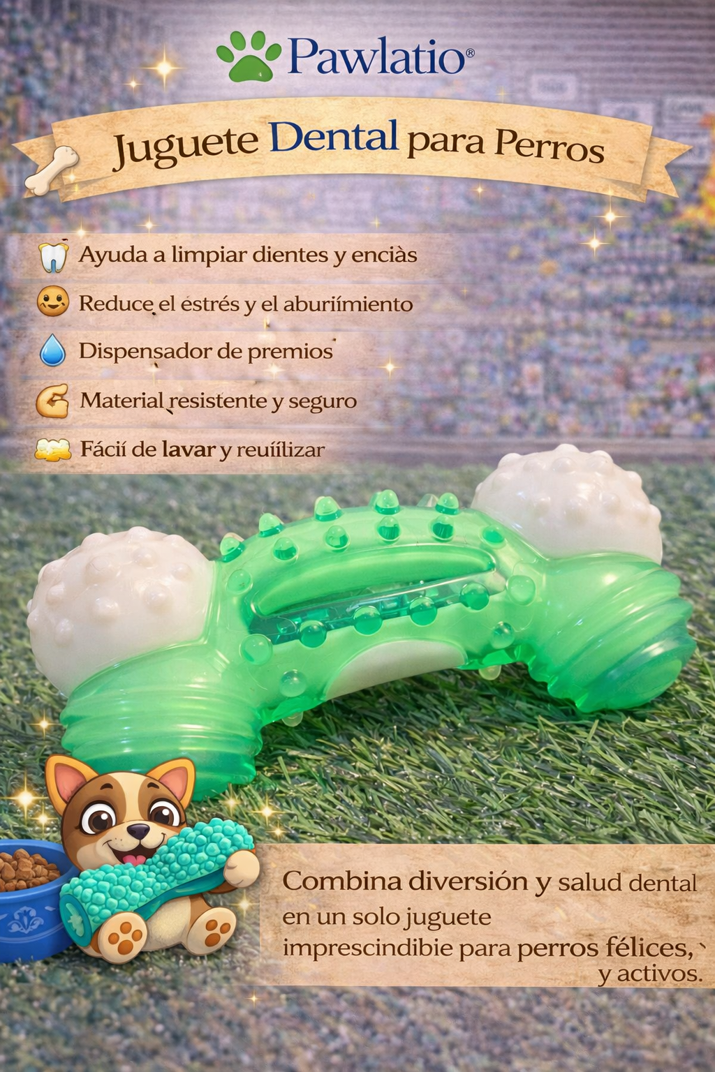 🦷 Pawlatio® – Juguete Dental para Perros