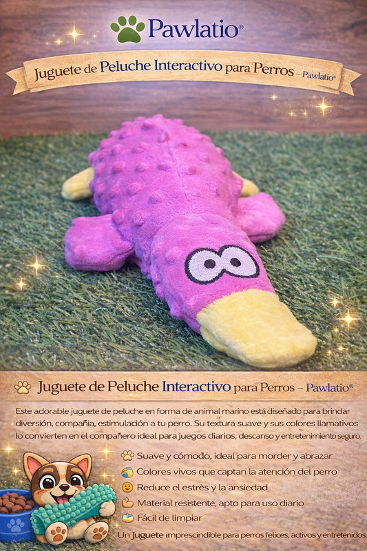 🐙 Juguete de Peluche Interactivo para Perros – Pawlatio®