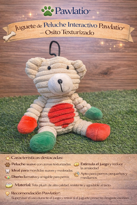🧸 Juguete de Peluche Interactivo Pawlatio® – Osito Texturizado