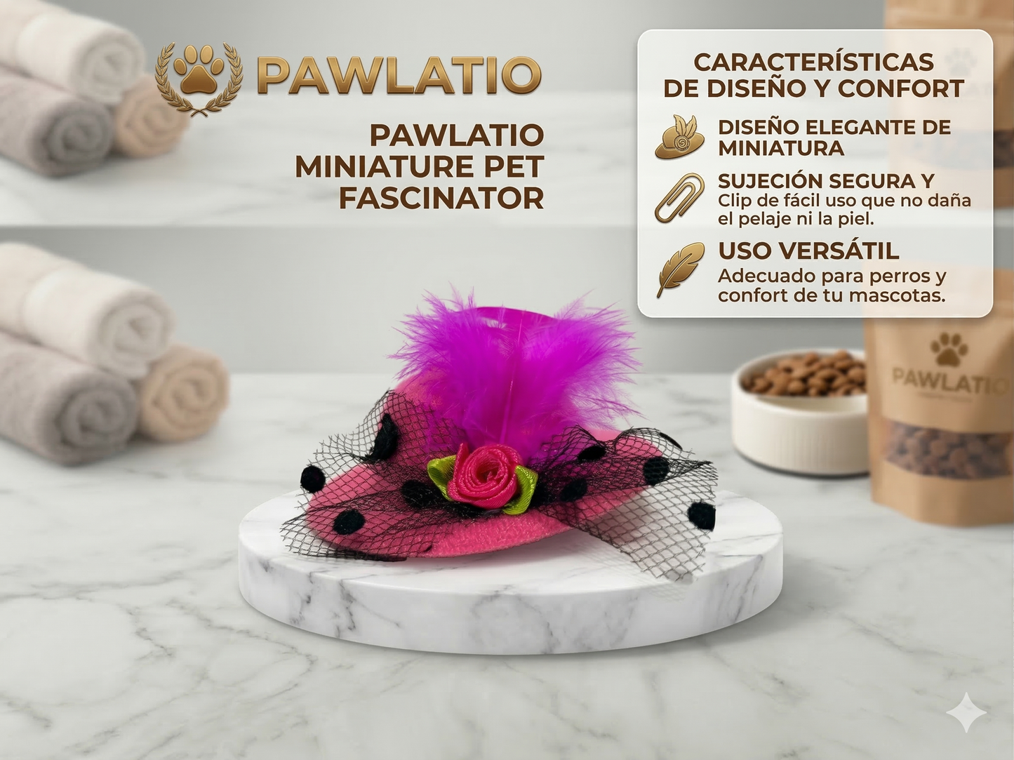 PAWLATIO MINIATURE PET FASCINATOR